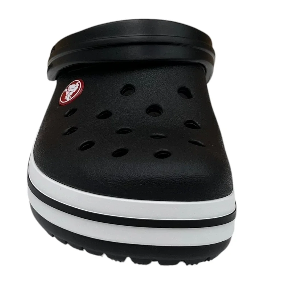 Crocs Crocband Little Boys Girls Slip-on Clog Size 13 Black White Water Friendly